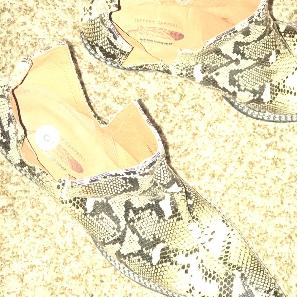 Snake skin booties